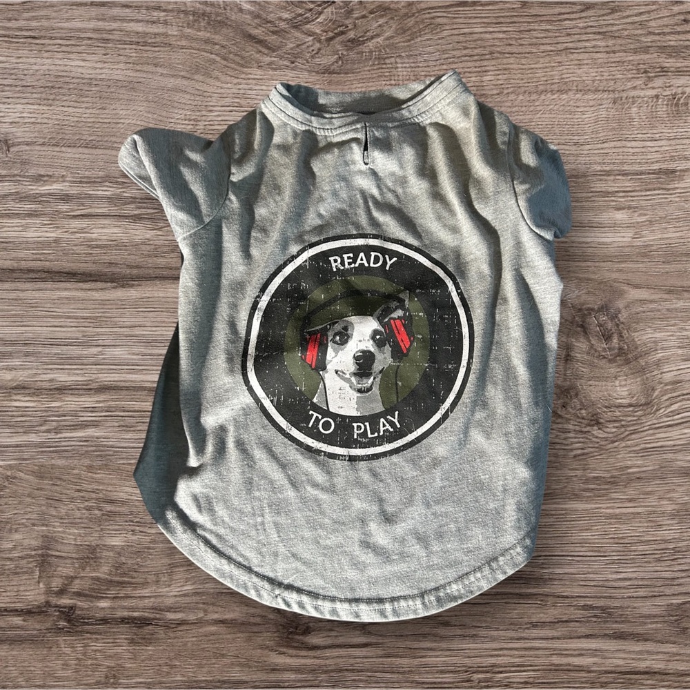 Ready to Play Dog tee Reddy brand